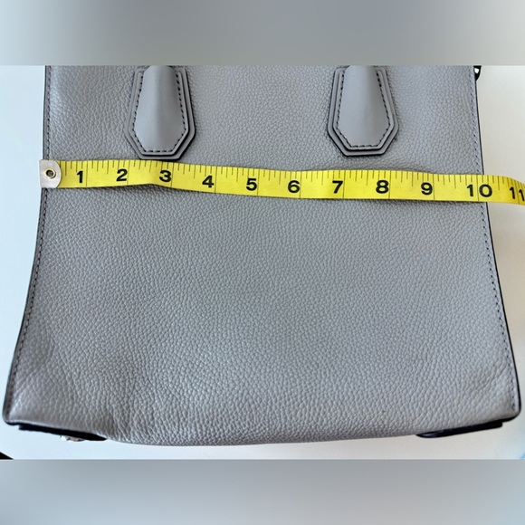 Michael Kors Mercer Grey Leather Tote Bag Purse - Picture 7 of 14